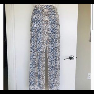 Abbeline wide leg pant with front opening